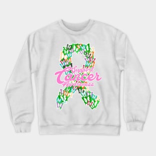 Support Cancer Awareness Crewneck Sweatshirt